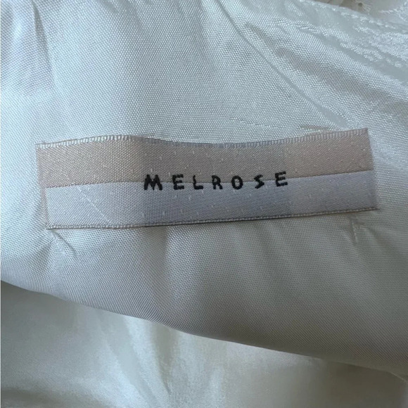 Melrose Off White Embroidered Floral Vneck Maxi Dress Size 8 - Picture 10 of 11